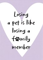 oosing pet like loosing familyl